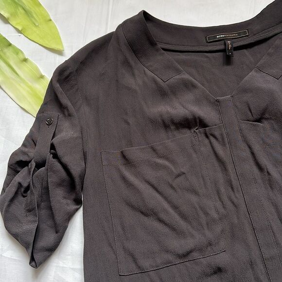 ⭐️BCBG MaxAzria Rosetta Dress In Charcoal⭐️ - Picture 3 of 6